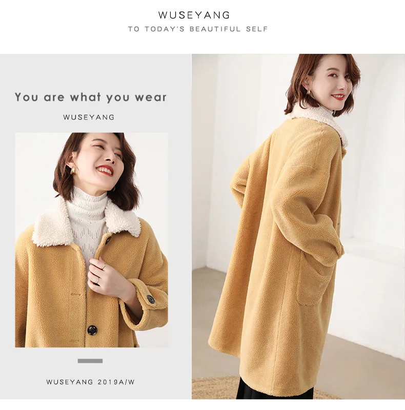 Зимнее женское высококачественное пальто из искусственного меха роскошное длинное пальто из шерсти Свободное пальто с отворотом толстые теплые женские плюшевые пальто больших размеров