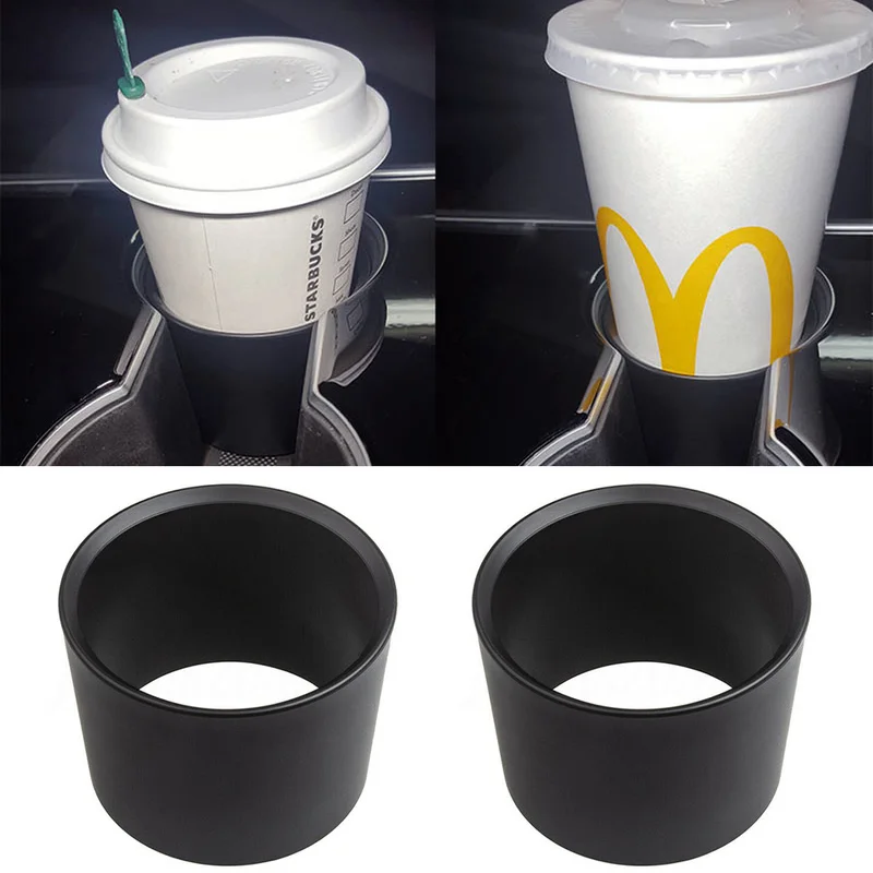Car Cup Holder Drink Holder Water Cup Fixer High Quality ABS Water Cup Holder Cover Insert Expender Adapter for Tesla Model 3