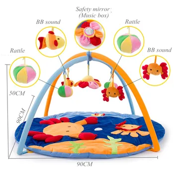 

Educational Toys Soft Baby Mat Baby Crawling/Gym Carpet Music Play Mat Infant Playmat Activity Tent Rug toys for children