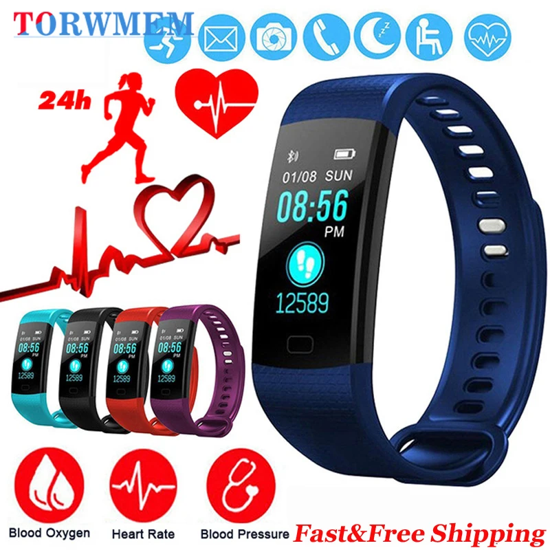 Y5 Y5C Smart Band Watch Color Screen Wristband Heart Rate Activity Fitness tracker Smart