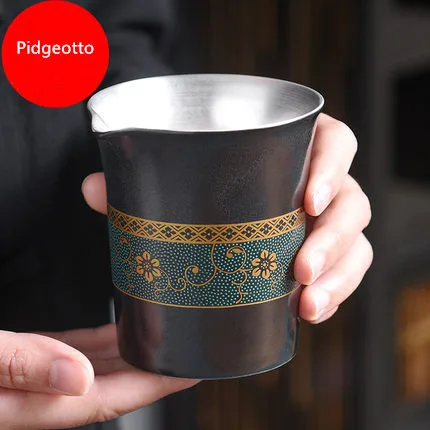 Creative Ceramic Liner Silver Plated Tea Sea Gongdao Cup Sterling Silver 999 Tea Cups Kung Fu Green Tea Accessories Teaware - Цвет: 1