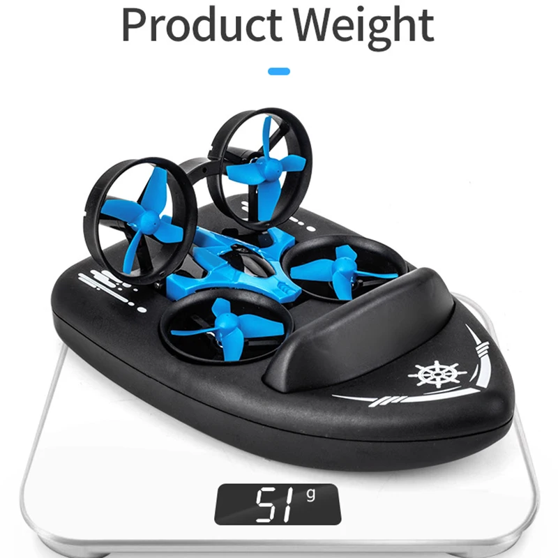 

High Quality 3-in-1 Quadcopter Mini Drone Remote Control Marine Air Ground Toy Aircraft for Kids