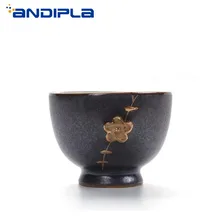 60 мл ручной работы винтажная грубая Керамика Чайные Чашки Керамический чайный набор кунг-фу китайская чашка мастера японский Саке чашка чайная посуда для напитков