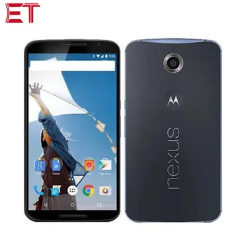 

Original Motorola Nexus 6 4G Mobile Phone 3GB RAM 32GB ROM Snapdragon805 Quad Core 5.96"1440X2560px 12MP NFC Android Smart Phone