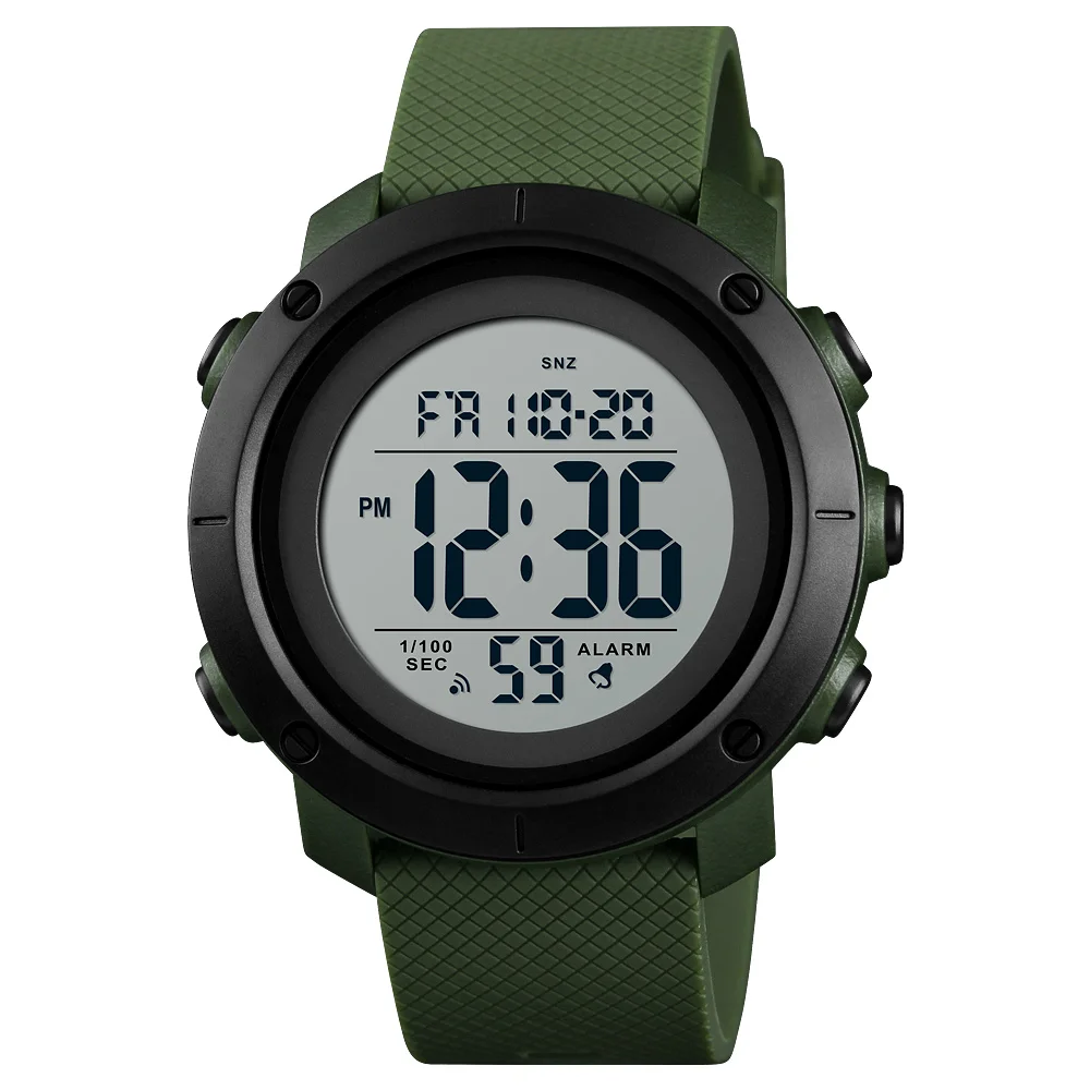 

50M Waterproof Outdoor Sports Watches Men Fashion Casual Digital Wristwatches New Chronograph Week Display LED Light Alarm Clock
