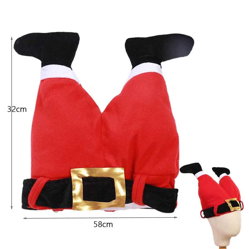 Christmas Hat Plush Elf Santa Hat Ornament Christmas cap Elf hats New Year Xmas Party Funny Theme Props Decoration
