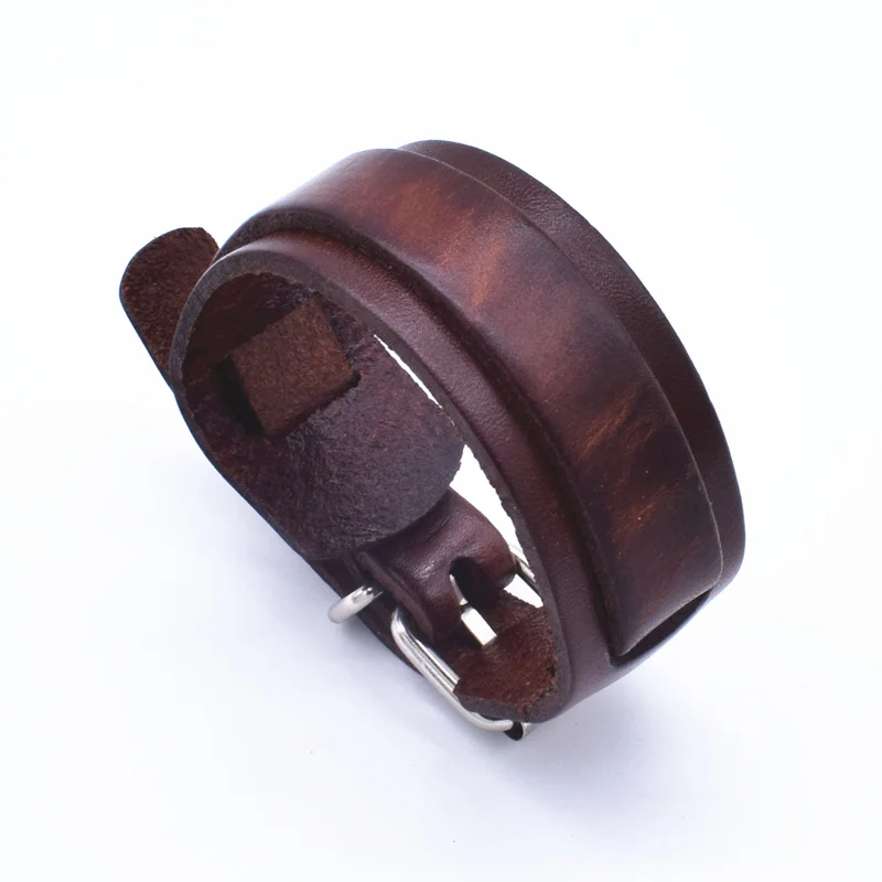 Fashion Vintage Adjustable Length Wrap Wristband Double Layer Leather Bracelets For Women Men Best Friends Personality Jewelry leather bracelet