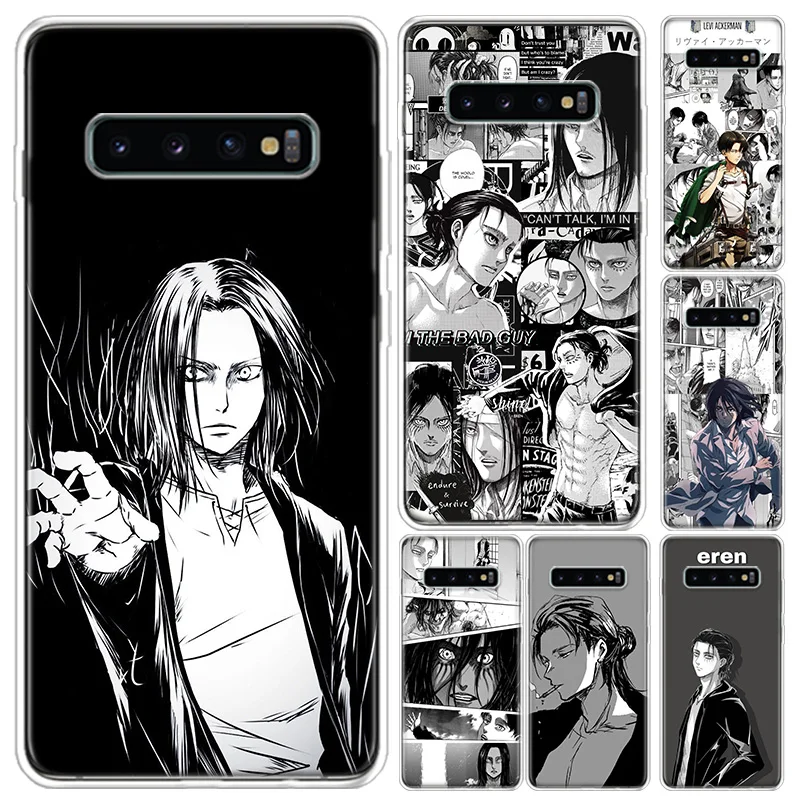 Carcasa para Samsung Galaxy A21S Manga Ataque Titans Negro 