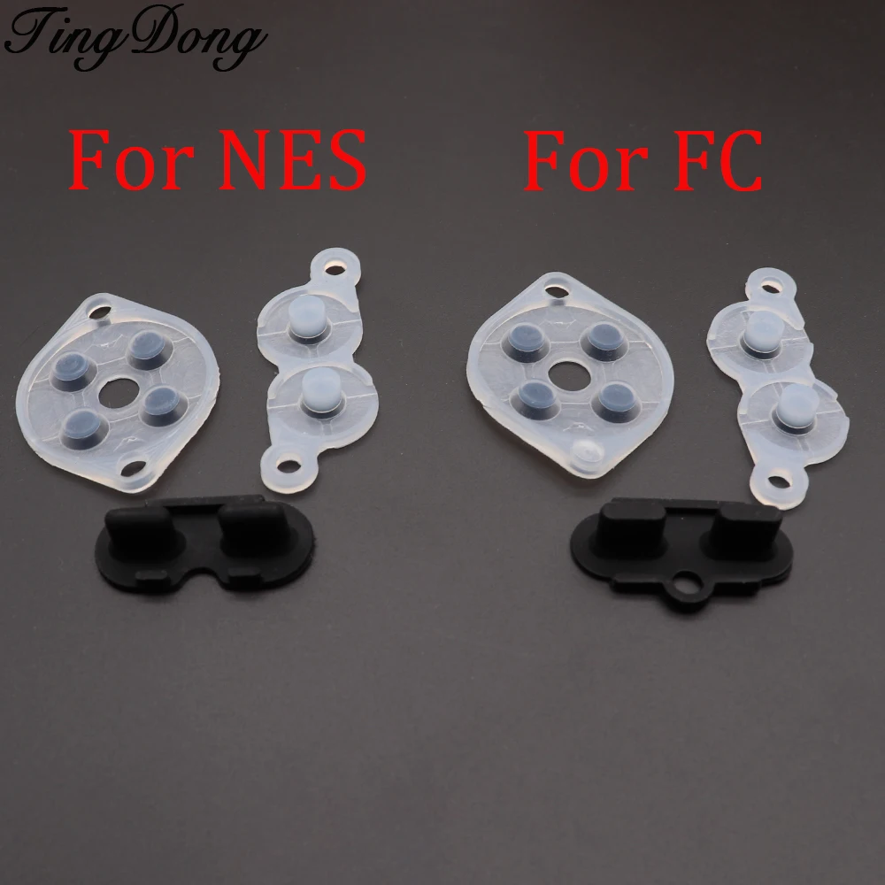 Parti Di Ricambio In Gomma Tingdong Per Controller Nes Fc Pc Joy Pad Pulsante In Gomma Siliconica