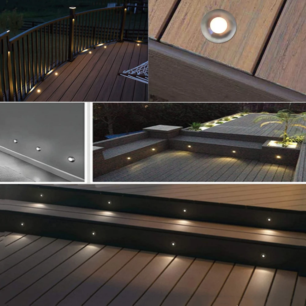 Description Picture 2 of itemIP67 Waterproof 12V Recessed LEDs Deck Lights Outdoor In-ground Lamp Yard Garden Pathway Stairs Patio Landscape Lamp With Driver
