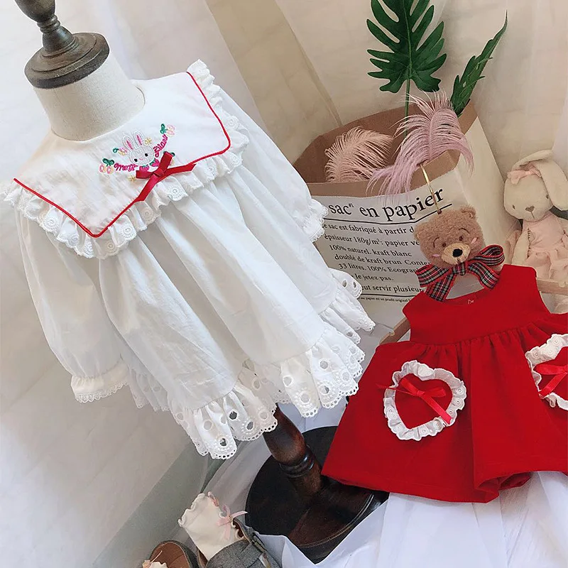 Комплект из 2 предметов осенне зимнее бархатное винтажное красное платье майка