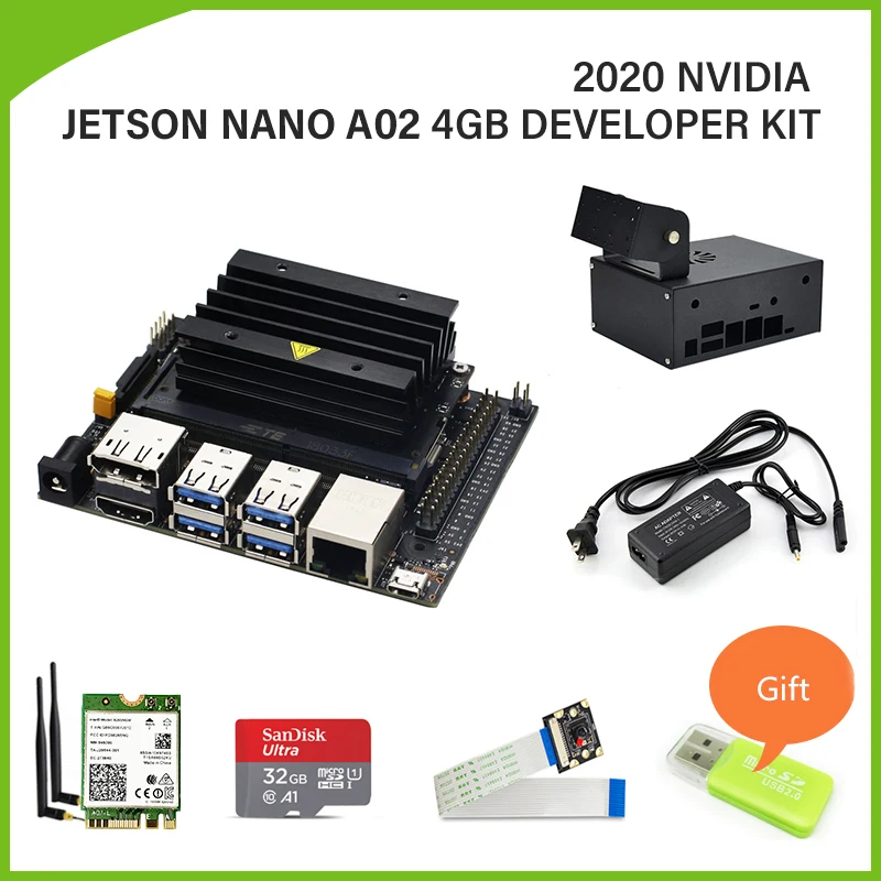 US $109.99 NVIDIA Jetson Nano A02 Developer Kit for Artiticial Intelligence Deep Learning AI ComputingSupport PyTorch TensorFlow Jetbot