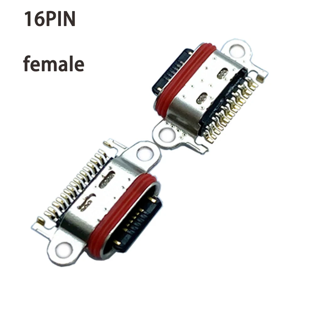 1-3pcs USB 3.1 Waterproof level 7 TYPE-C 16 Pin 100V 5A Connector Female Flat Port Jack Tail Plug Socket Electric Terminals
