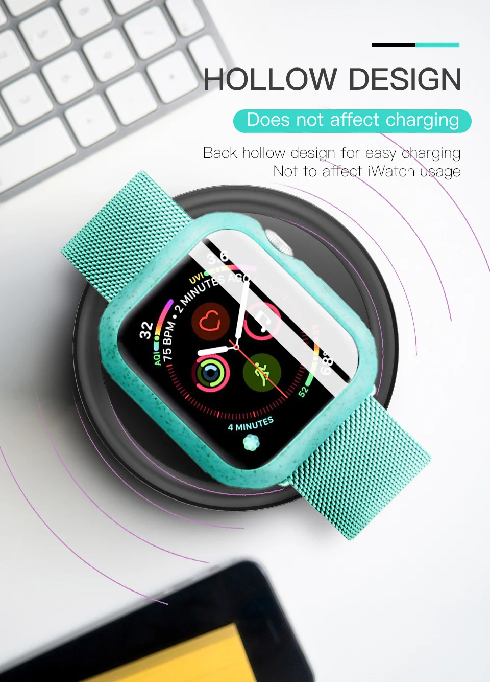 KUULAA бампер для Apple Watch Series 5 4 3 2 1 шт. чехол для Apple Watch тонкий защитный чехол рамка 40 44 38 42 мм чехол ремешок
