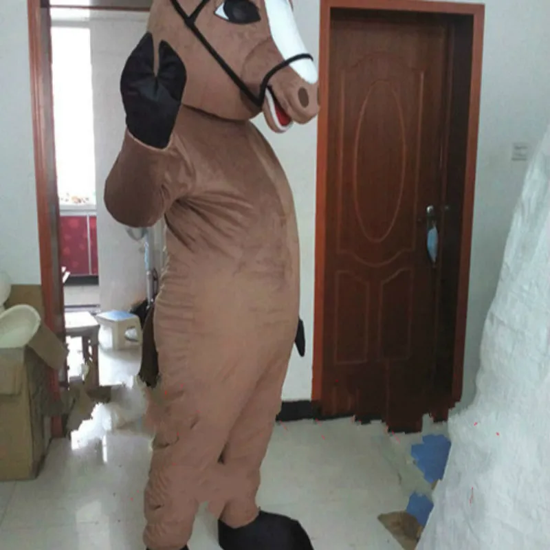 horse Костюм с героями мультфильма «Дикая Лошадь», популярные высококачественные плюшевые талисманы, аниме, косплей, животное, для сцены, новинка, стиль - Цвет: horse