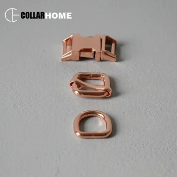 

200 sets D ring metal release buckle adjuster 5/8" 15mm webbing for DIY bag dog pet collar supplies sewing accessories tri-glide