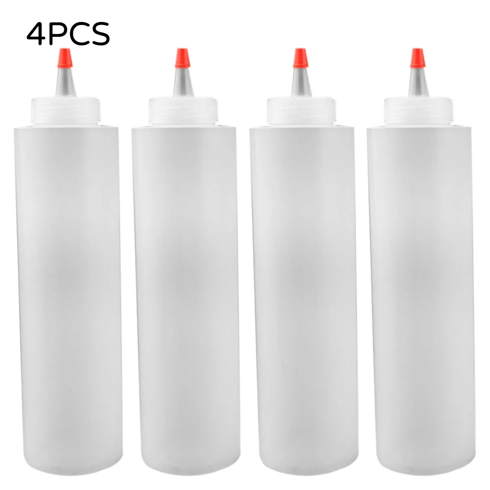 4pcs Salad Squeeze Bottle Condiment Dispenser Ketchup Mustard Sauce 120ml Sharp Mouth Supplies | Дом и сад