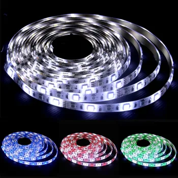 

SMD 5050 RGBW/RGB+WW Led Strip light Waterproof 5M 300LED DC12V Fita LED Lighting Strips Flexible Neon Tape indoor stair decor