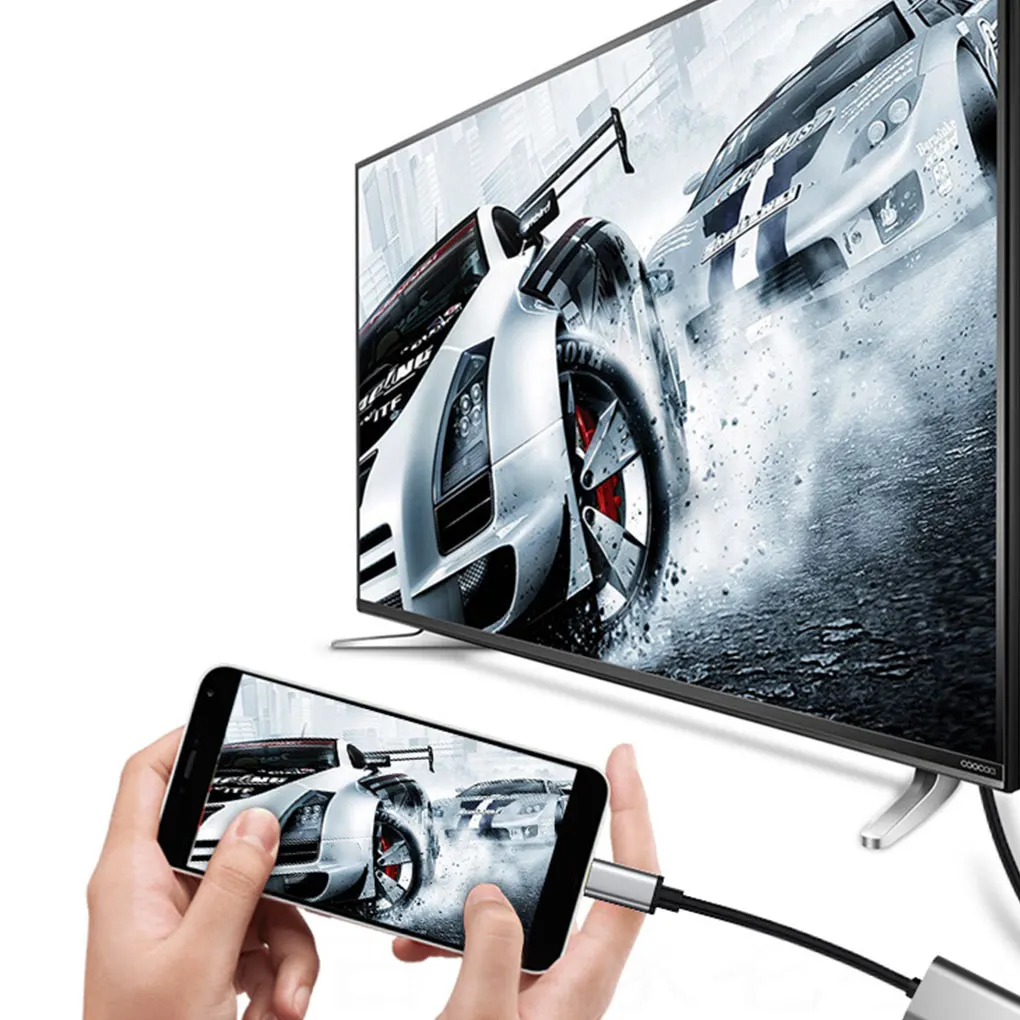 Тип-c для HD алюминиевого сплава видео адаптер USB-C типа телефона ноутбука к HDTV конвертер проектора