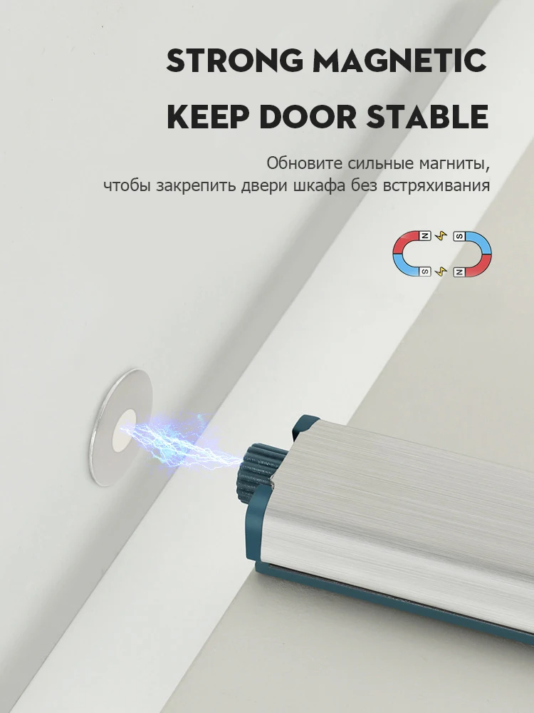 KAK-10 piezas de acero inoxidable para abrir armarios, cierre suave, manija oculta, herrajes para puertas