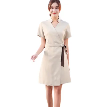 

2019 Summer Fashion Design SPA Clothing Beauty Salon Work Uniforms Hospital V Neck Short Sleeve Nurse Uniform
