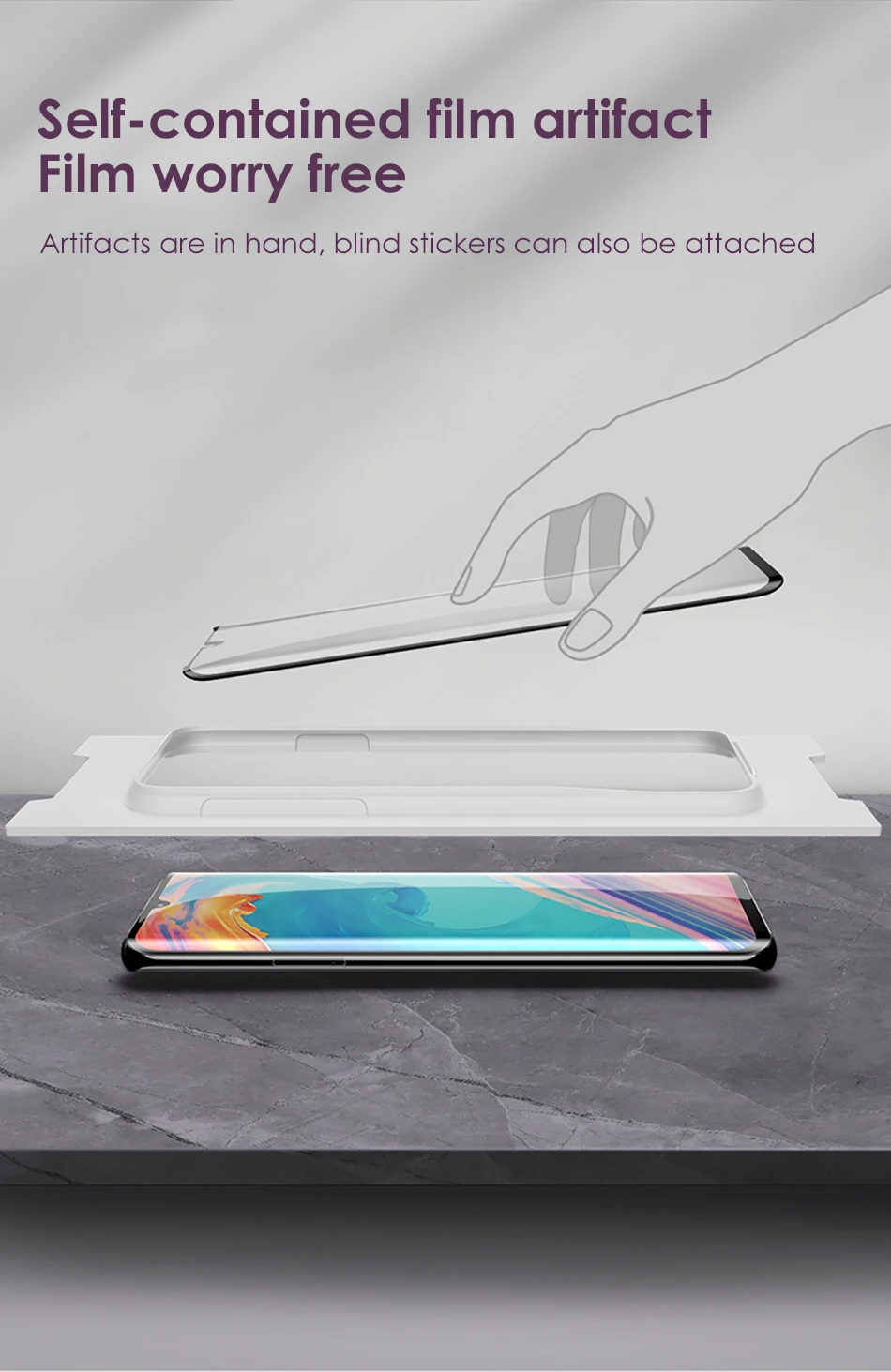 Benks XPRO+AGC Full Protective Tempered Glass For Huawei P30 Pro HD Curved Edge 0.3mm Thin Front Screen Protector Tempered Film