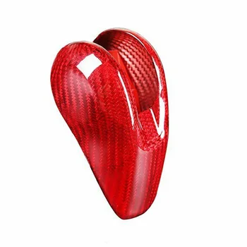 

Car Gear Shift Knob Cover Carbon Fiber Red For Porsche Cnyenne 2009-2016 New