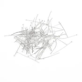 

100pcs/lot Flat Head 40mm Eye Flat Head Pin Needles Beads Supplies for Jewelry Making Accessories Earring Diy