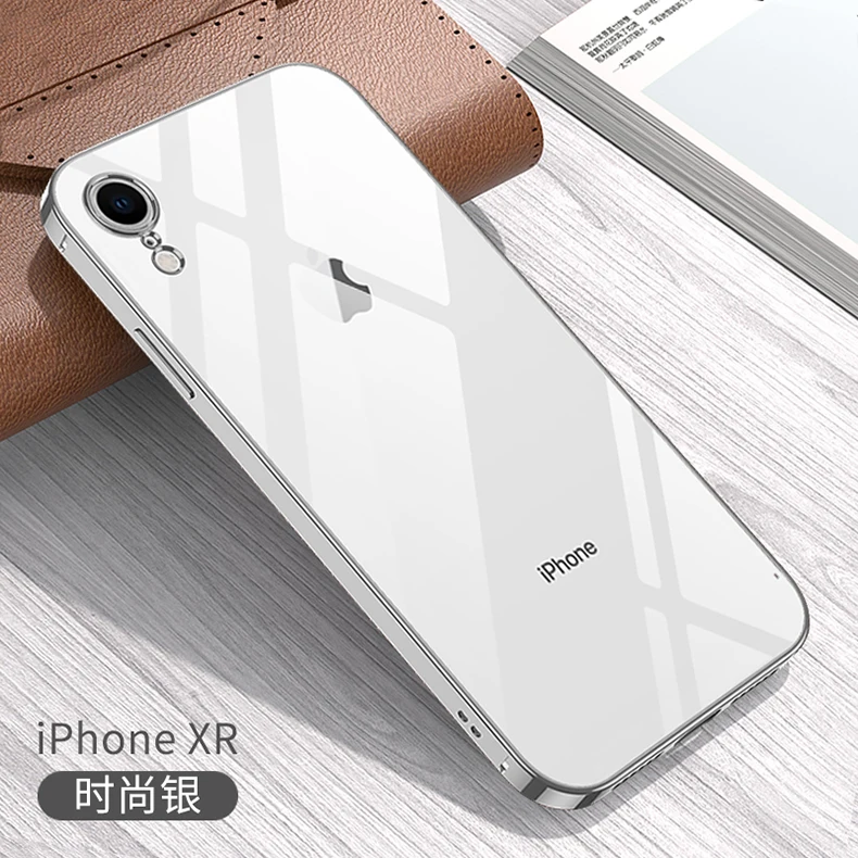 iphone 12 pro max silicone case Square Transparent Case For iPhone XR Plating Silicon Clear Accessories Cover For iPhone 11 13 Pro Max XS 12 Mini 7 8 Plus Case iphone 12 pro max case