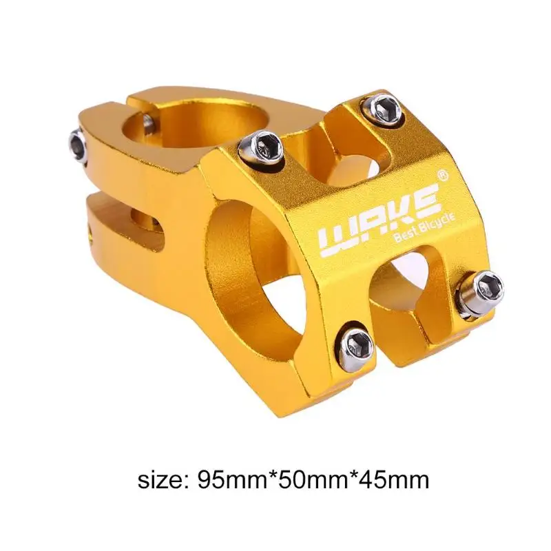 31.8mm Bicycle Handlebar Stem MTB Tools Wear-resistant Aluminum alloy Bike Handlebar Stem Outdoor Cycling Bike Parts Accessories - Цвет: Gold