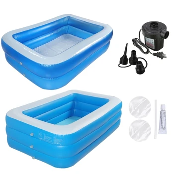 

Double Three Layer Inflatable Thickened Swimming Pool Durable Kids Children Adult Play Bathtub Water Swimming Pool Play Bathtub