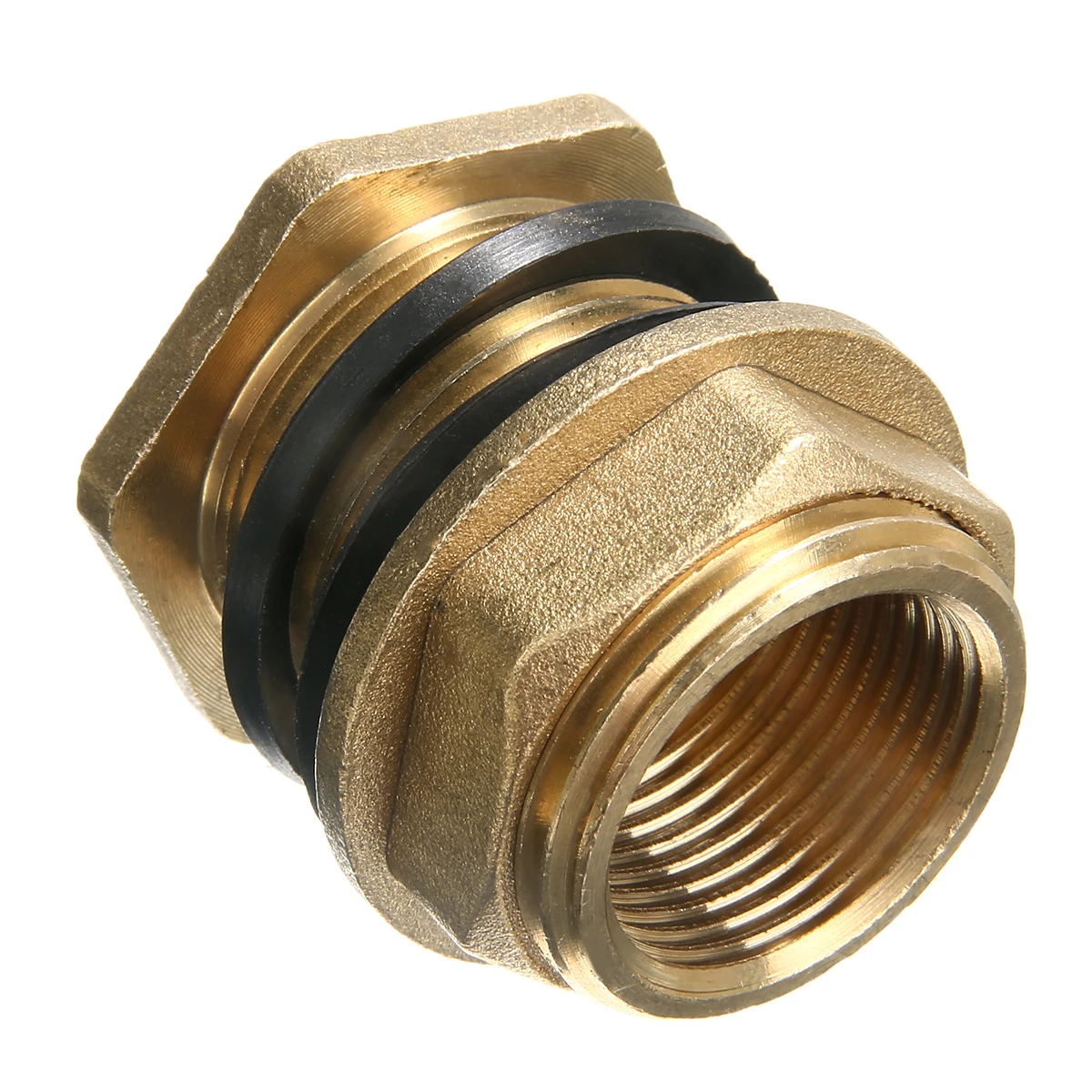 1PC Water Tank Connector 3/4" Female 1 " Male Soild Brass Water Joint Theaded Bulkhead Fitting For Garden Irrigation