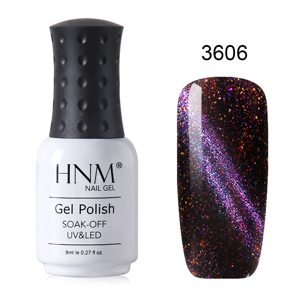 HNM 8 мл Galaxy Гель-лак для ногтей Блеск кошачий глаз Esmalte Permanente замачиваемый УФ светодиодный лак для ногтей праймер Гель-лак для салона маникюра - Цвет: 3606