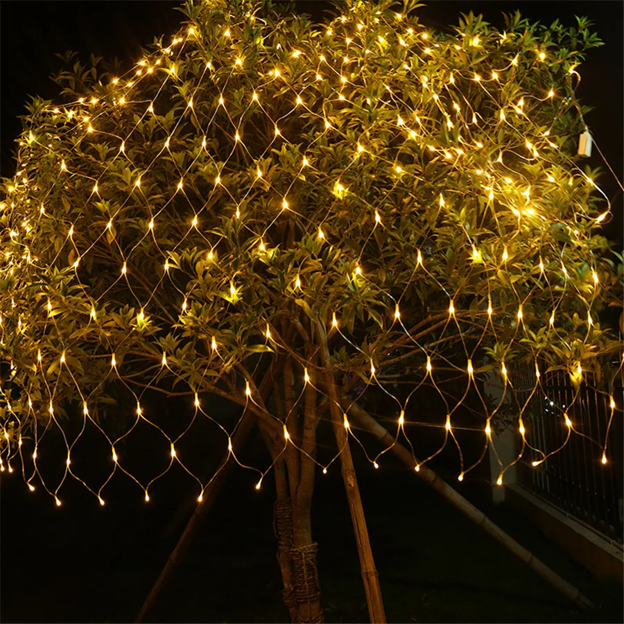 Thrisdar 2*2 м 3*2 м 6*4 м уличные наземные светодиодные сетчатые световые гирлянды для рождественских праздников, свадебных окон, гирлянда-занавес