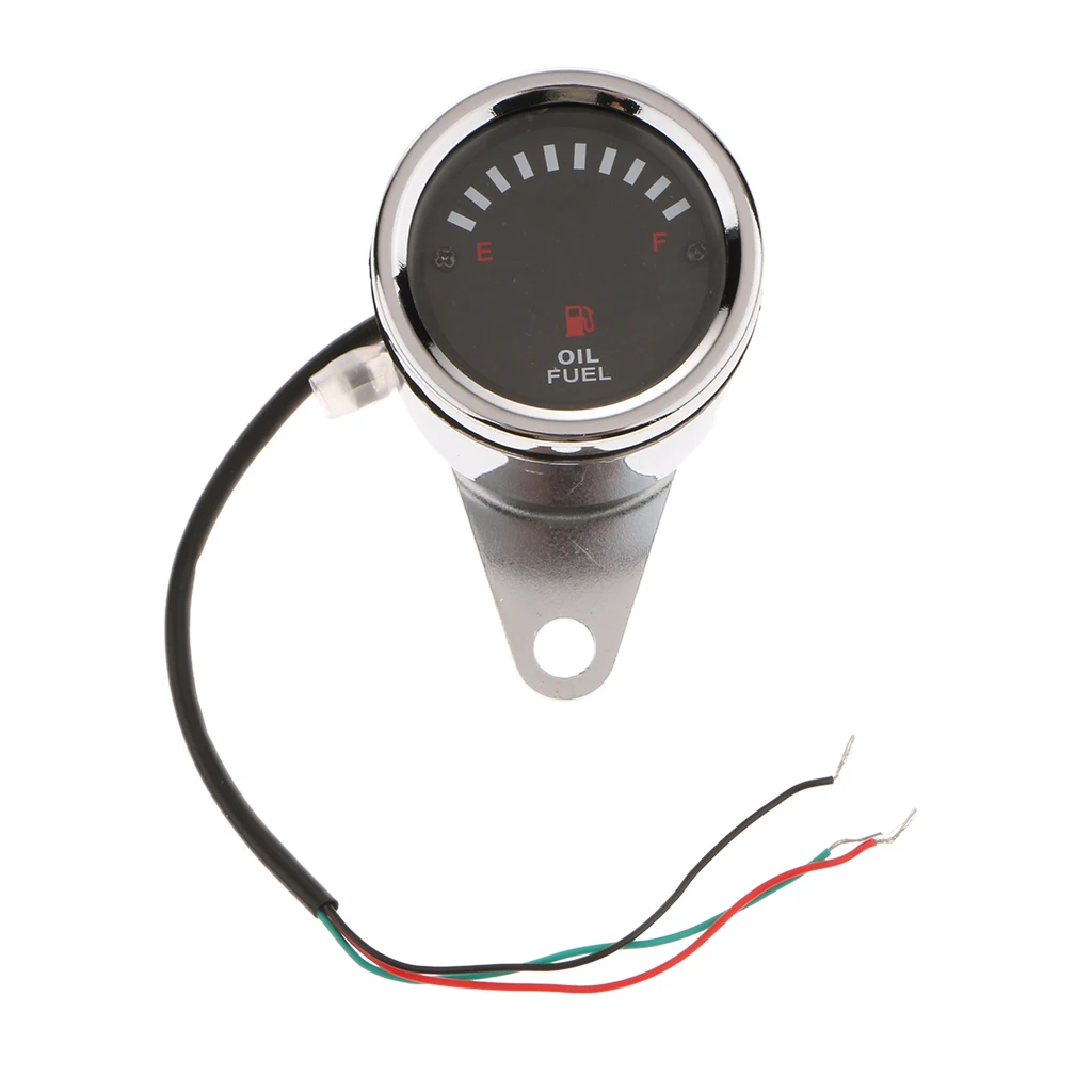 LED Fuel Level Gauge 12V DC Fuel Indicator Universal Car Motorcycle 60mm