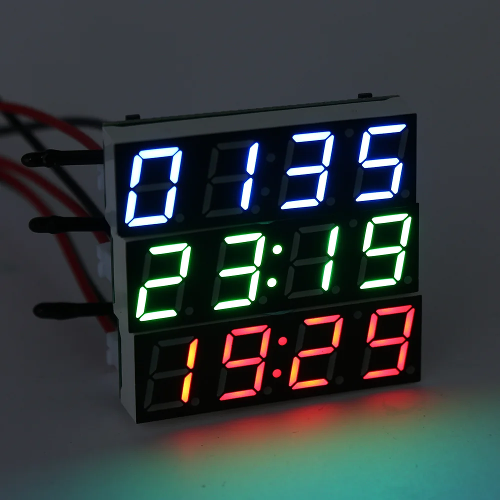 Mini Car Digital 3 IN 1 Clock Thermometer Voltmeter Electronic Interior LED Display Timer Motorcycle Modification car clock car clock thermometer car voltmeter thermometer