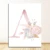 Flowers Wall Art Pictures For Girls Room Decoration Personalized Poster Baby Name Custom Canvas Painting Nursery Prints Pink 31
