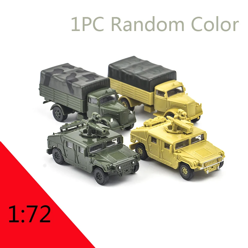 28 типов 1/72 масштаб 4D сборный грузовик бронированный автомобиль panzer Тигр I пантера Танк самолет линкор носитель войны-II модель игрушки - Цвет: 1pc truck random