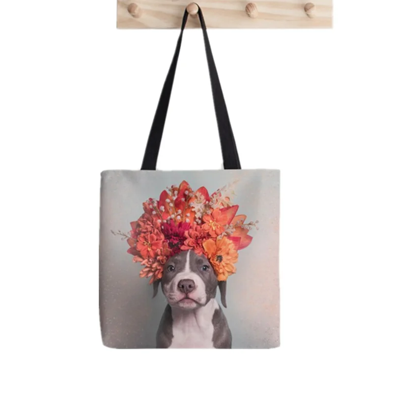 2021 Shopper Yin Yang Cats Tote Bag Printed Tote women Harajuku shopper handbag girl Shoulder shopping bag Lady Canvas Bag