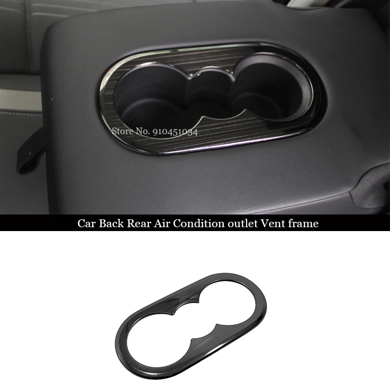 

For Volkswagen VW Golf 8 MK8 2020 2021 Auto Accessories LHD Stainless Black Car rear water cup frame Cover Trim Styling 1pcs