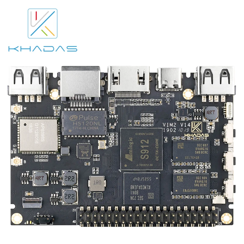  Khadas VIM2 Max Mini PC con Linux Ubuntu Mate 1604 apoyo Octa Core brazo Placa de desarrollo DDR4 3