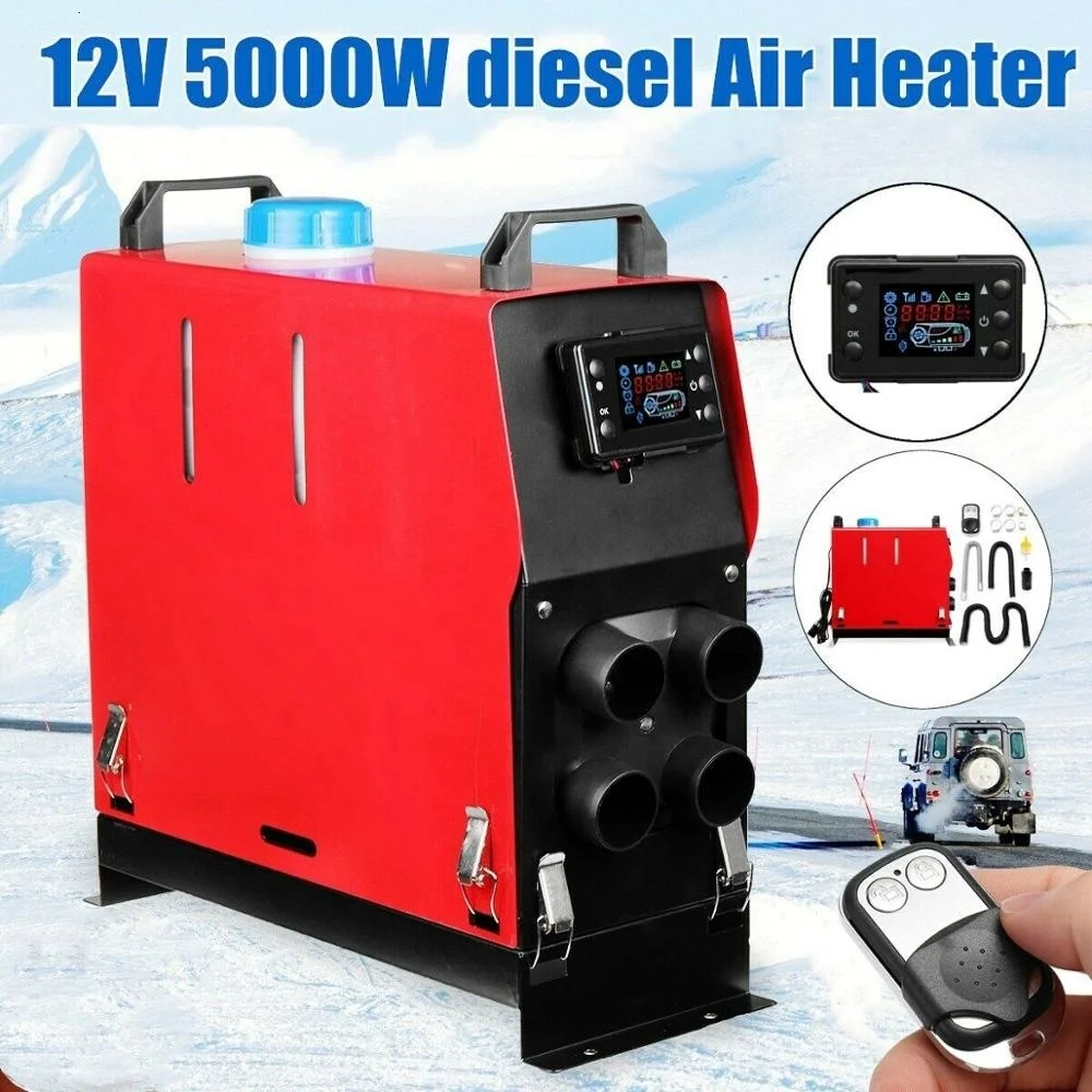 5kw 12v все в 1 Дизельный подогреватель воздуха термостат для Caravan Motorhome Rv трейлер масляный нагрев