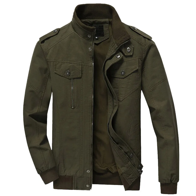 

Autumn Casual Streetwear Overcoat Clothing 7XL Men Military Thick Washing Cotton Autumn Jackets Coats Men Pilot Air Force
