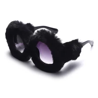 Sunglasses WoSoft Fur Gradient Goggle Handmade