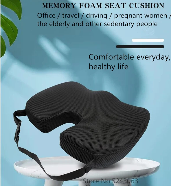 Orthopedic Memory Foam Seat Cushion, Support Waist Back Pillow, Car Seat,  Hip Massage Pad Sets, Coccyx Office Chair - AliExpress