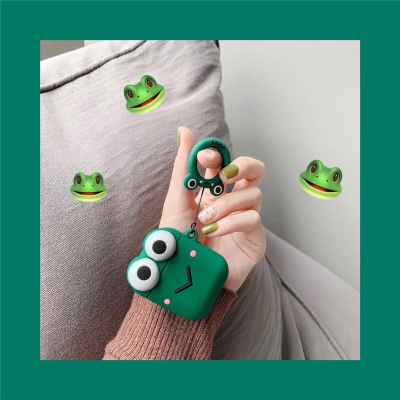 For Pods 1 2 GJ0489 Милый 3D беспроводной чехол для наушников Dumbo Duck для Apple AirPods 2, силиконовый чехол для зарядки наушников s Для Air pods, защитный чехол - Цвет: For Pods 1 2 GJ0489