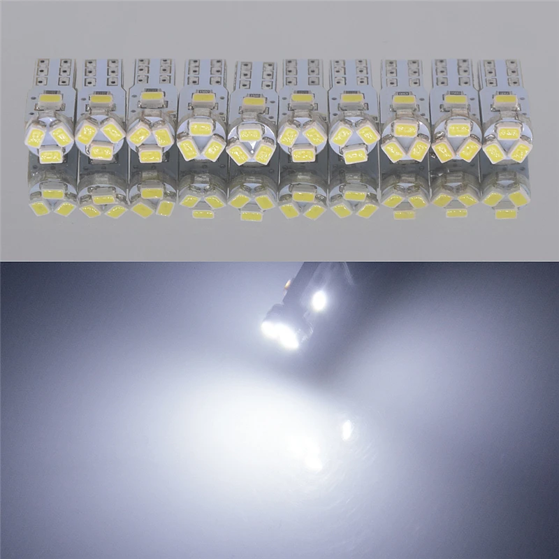 500x T5 Led W1.2W автомобильный светильник 5 SMD 1206 приборная панель измерительный прибор Авто интерьерная Лампа DC 12V