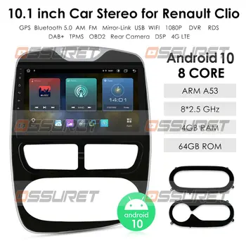

Android10.0 2 Din Car Radio Multimedia Video Player Navigation GPS For RENAULT clio 3 4 2012-2016 Octa-Core 4G NO DVD wifi OBD2
