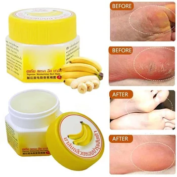 

Thailand Banana Supreme Moisturizing Heel Balm Prevent Dry Crack Ointment Foot Care Crack Relief Whitening Smooth Skin Cream 20g