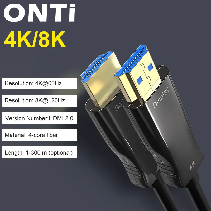 ONTi кабели из оптического волокна 4K 8K HDMI 2 0 2.0b 1 48 Гбит/с ультра высокая скорость HDR